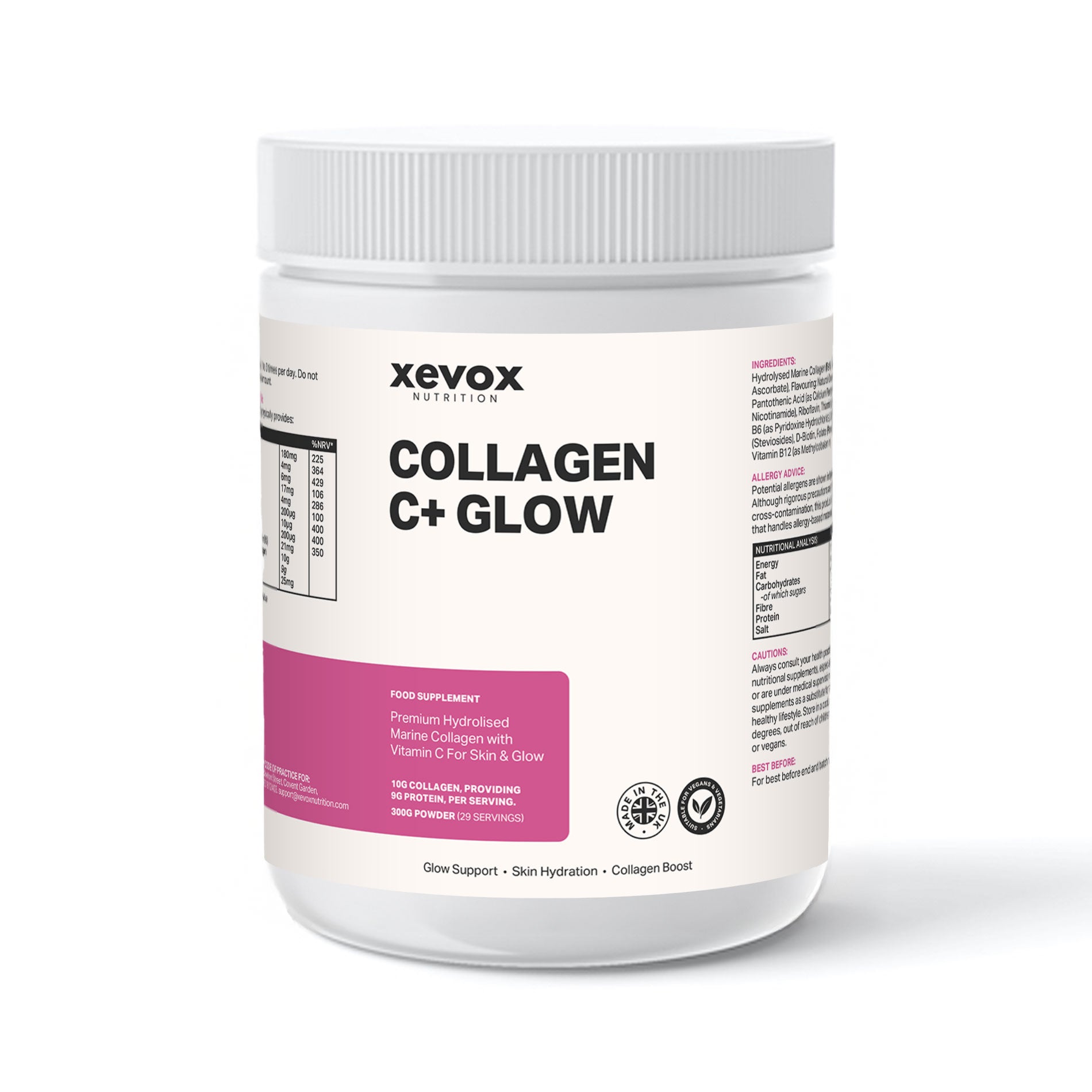 Collagen C+ Glow - Hydrolysed Marine Collagen Powder