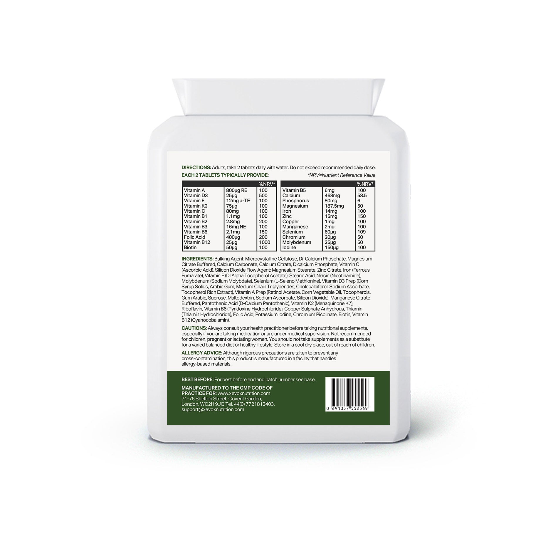 Daily Multivitamin - Complete Nutrient Support for Daily Energy, Immunity & Cellular Health
