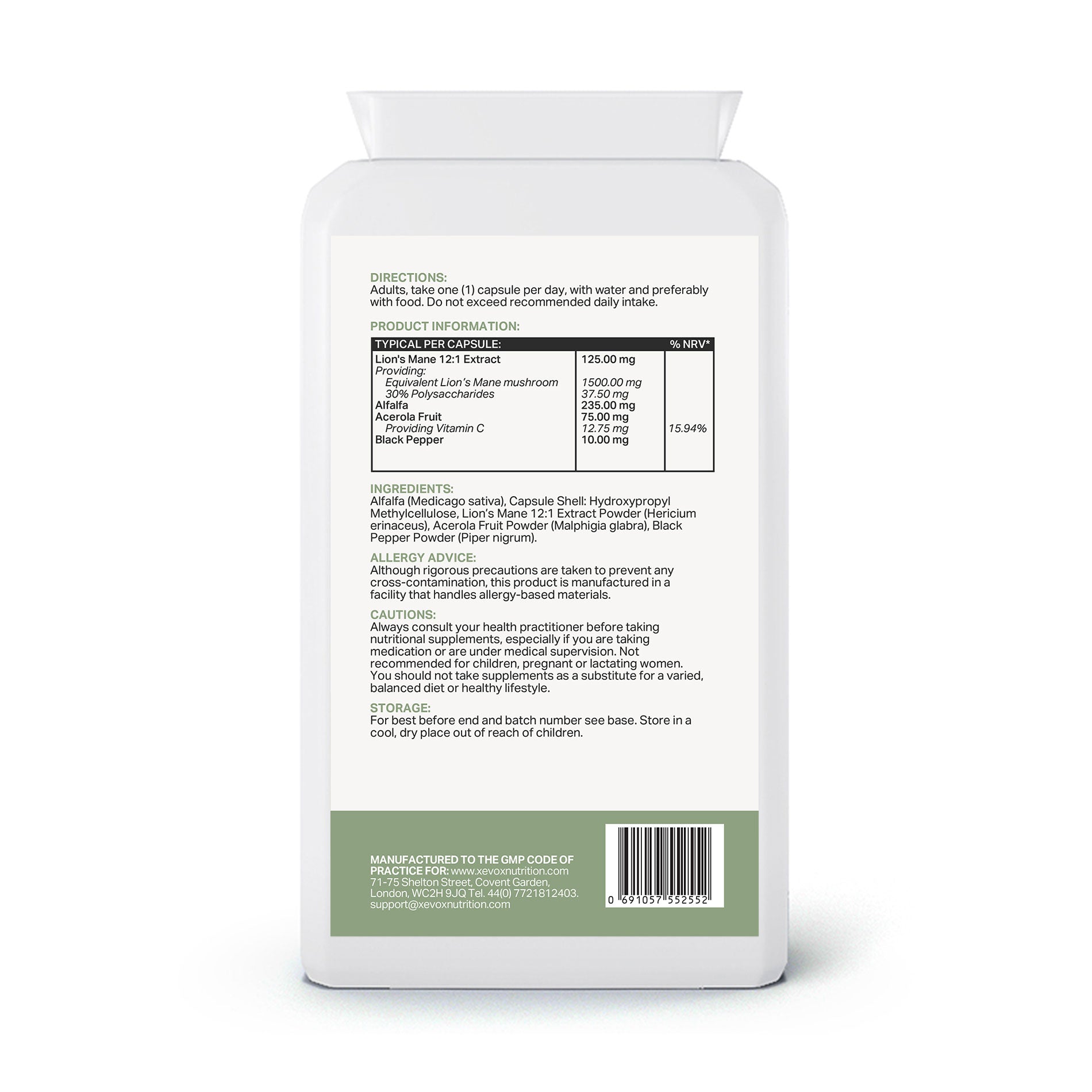 Lion's Mane Focus + Balance - Mushroom Extract Complex